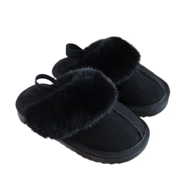 Unisex-barn plysch fodrad hussko Mysig fuskpälstofflor W