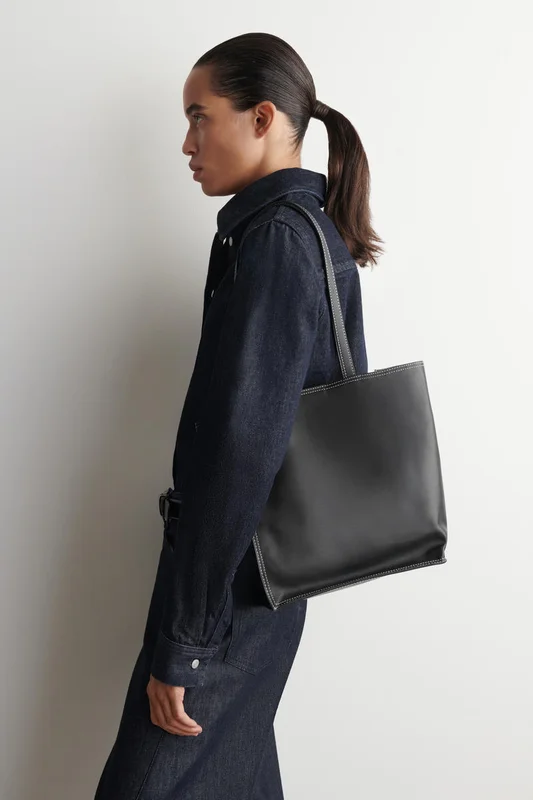 COS Women's Townhouse Shopper Bag - Leather in Black