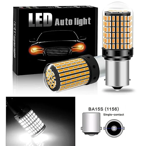 [LCS]2PC 1156 BA15S P21W BAU15S PY21W T20 7440 W21W 3157 1157 P21/5W W21/5W LED-polttimot 144 SMD led CanBus-lamppu suuntavilkkuihin