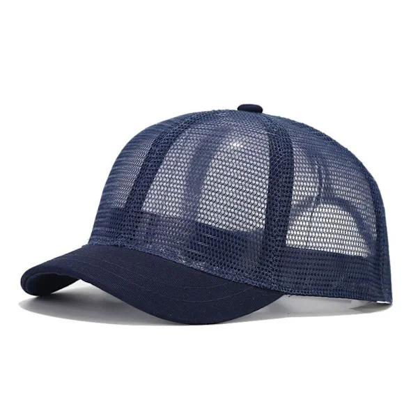 New Short Brim Baseball Cap Full Mesh Breathable Thin Topped Cap