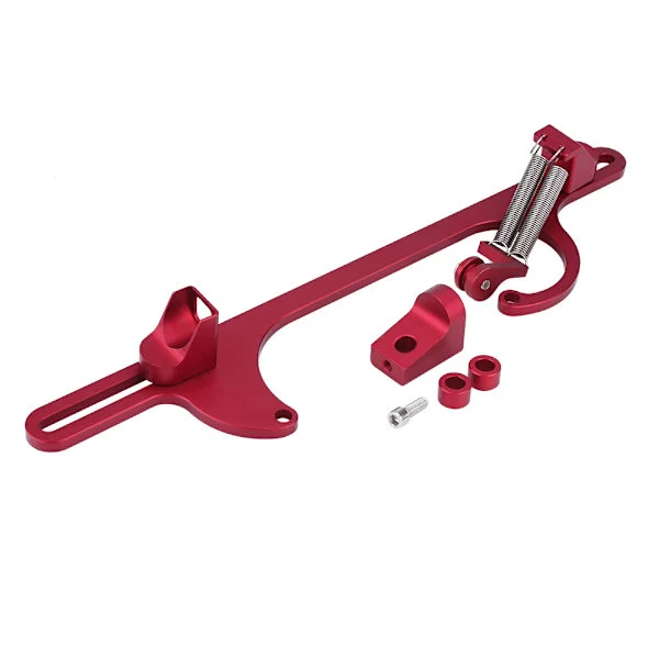 Gasskabelbrakett i billet-aluminium for Holley 4150 og 4160 serie forgasser rød