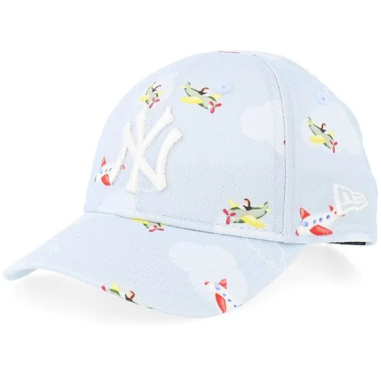 New Era - MLB Blu adjustable Cappellino - Kids New York Yankees Plane All Over Print 9FORTY Sky Adjustable @ Hatstore