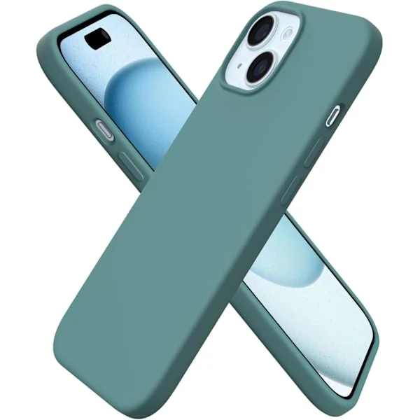 Skal för iPhone 15, Silikonskal Kompatibelt med iPhone 15 6.1 Tum, Slimmad Tunn Skal, Fullt Skydd Mjukt Skal, Stöttåligt Skal Turkos