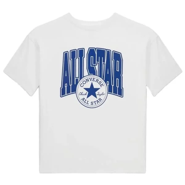 T-shirt Vit/Blå Herr Converse Seal