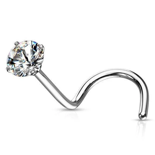 REA__REA__1 Skruvbar näspiercing i titanpläterat stål /3 mm CZ