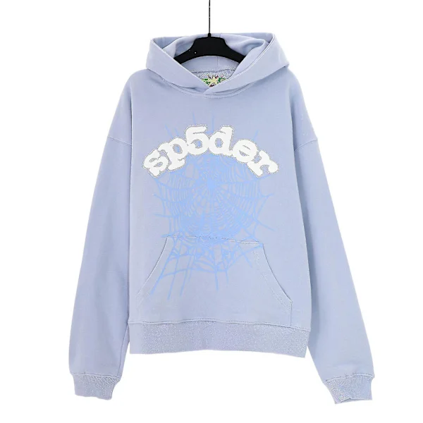 Sp5der Hip-hop Sångare 3D-tryckt Sweatshirt Herr & Dam, Hoodie Set [HK] Blå Hoodie blå hoodie blue hoodie S