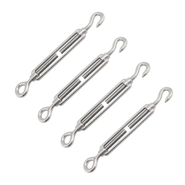 Kabelstrammer, M4 Strekkfisk, Kabelstrammer i Rustfritt Stål, 4 Stålkabelstrammere, Kabelstrammer, Kabelstrammer