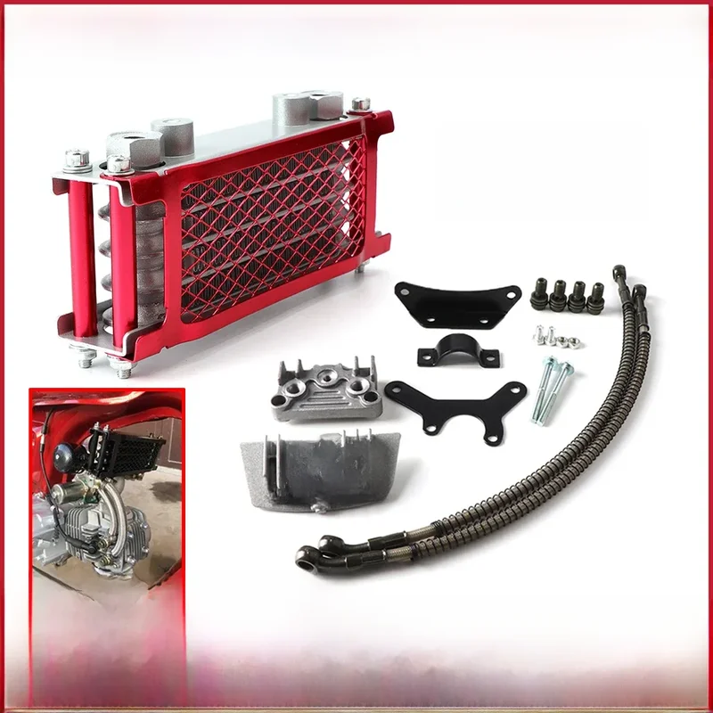 AliExpress - Kit de radiateur d'huile pour moto, refroidisseur d'huile, refroidissement du moteur universel pour 50 110 125 140cc, Motocross Dirt Pit 