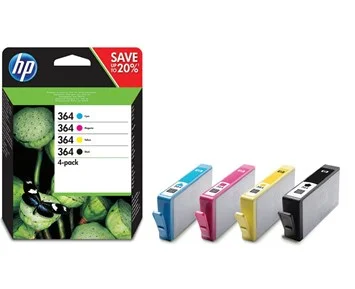HP Ink 364 CMYK N9J73AE Combo - HP 364 combo-pack (svart+färg) bläckpatron (N9J73AE)
