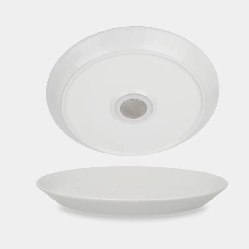 Magnetiska porslintallrikar Silwy Porcelain Magnetic Plate, vit, 23 cm, 2-pack