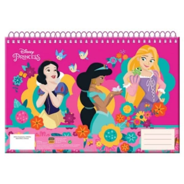 Disney Princess forår A4 spiral notesbog, 30 sider