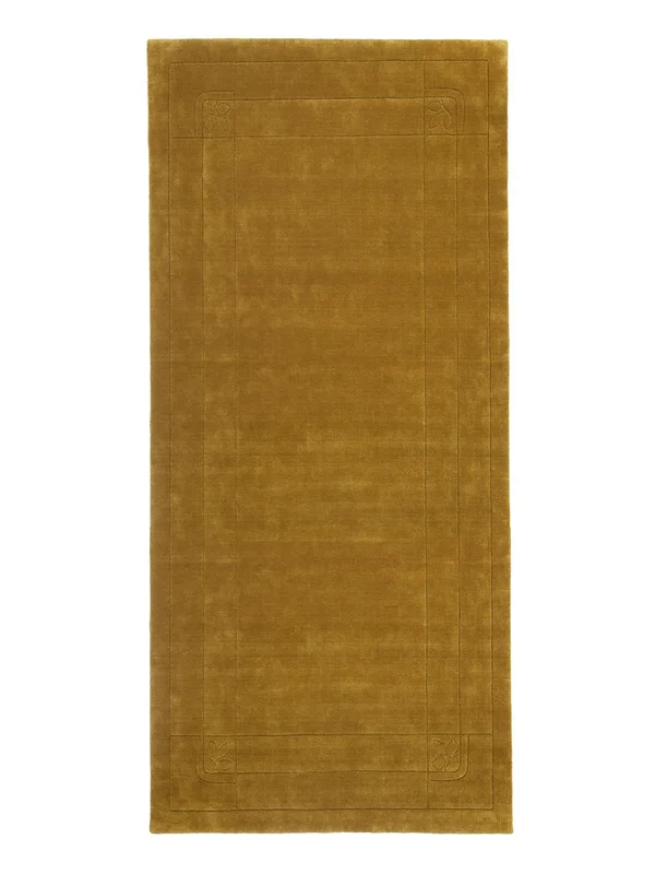 Plain (Single Colored) Small Tossan Rug - Gold 80X200 Wool, Classic Style