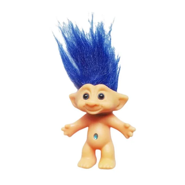 10cm Troll Docka Modell Färgad Långt Hår Dam Docka Miniatyr Figurin Ornament Härlig Leprocauns Ful Alv Docka Actionfigur
