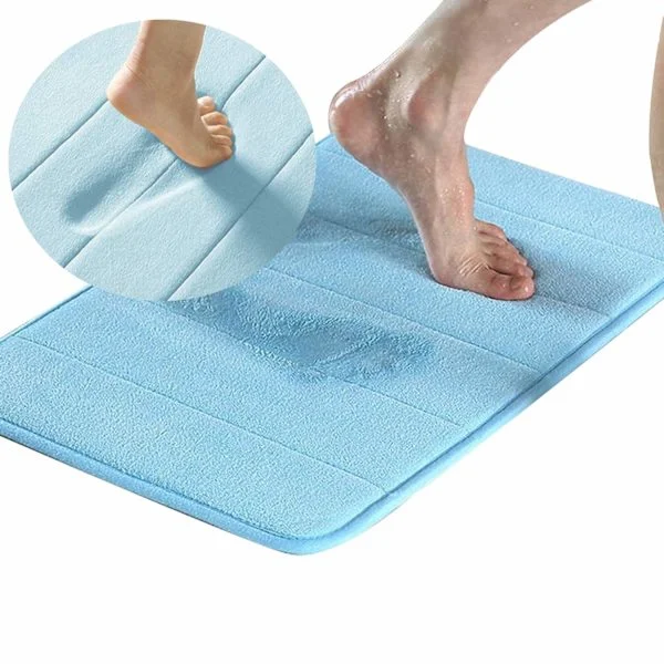 Memory Foam Baderomsmatte Sklisikker Absorberende Superkoselig Fløyel Baderomsmatte Super Vannabsorpsjon Baderomsmatte Sklisikker (17 " X 24 ", Svart)