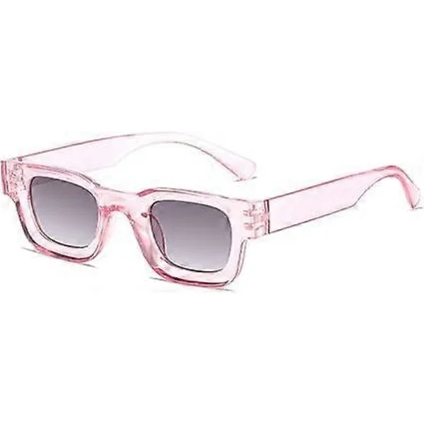 Futurists Solglasögon Coola Solglasögon Tjock Ram Nyanser Bröllop Utomhuskläder (Transparent Rosa)