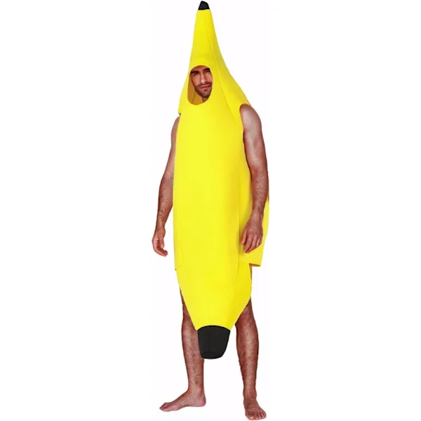 Banan kostyme for voksne og barn, enkelt gruppekostyme for Halloween, julebord