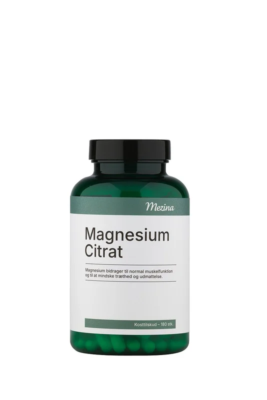 Mezina Magnesium Citrat 180 stk, Helse & Madvarer, Mineraler, Multimineraler