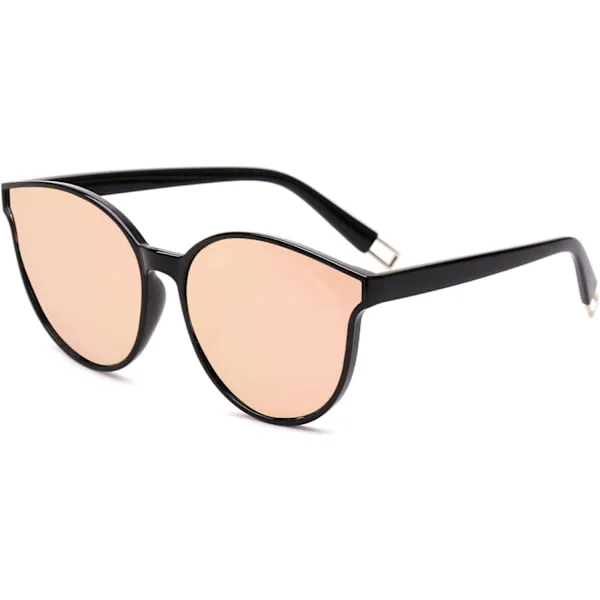 Oversized Round Sunglasses for Women and Men Black Pink