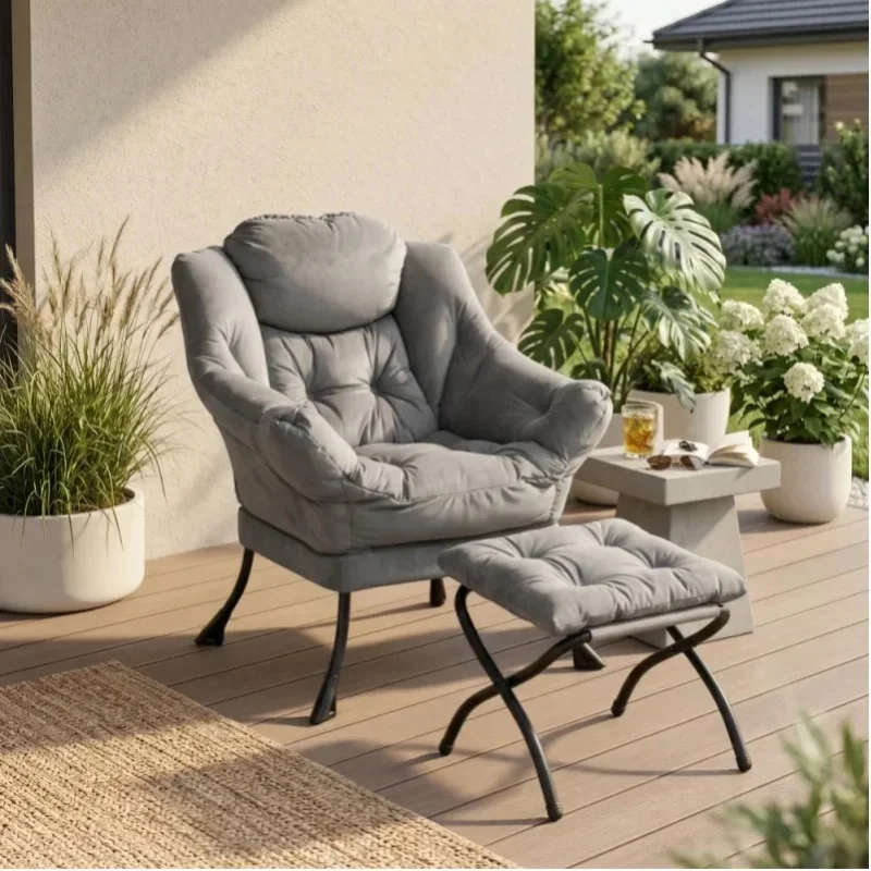 AliExpress - Fauteuil relax avec repose-pieds, fauteuil lounge avec accoudoirs, poche latérale et repose-pieds pliable, fauteuil de télévision 