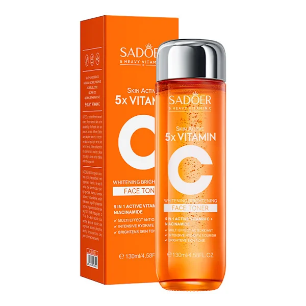 Fem-i-ett C-vitamin Multi-effekt Reparerande C-vitamin Hudvårdsset (Ansiktskräm, Toner, 130ml)