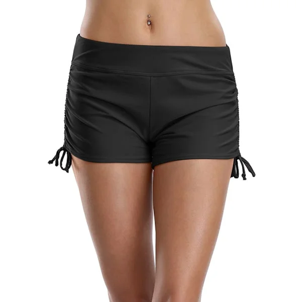 Dame badeshorts med høj talje, badebukser, badetøj, drengeben, badetøj, bikini, boardshorts