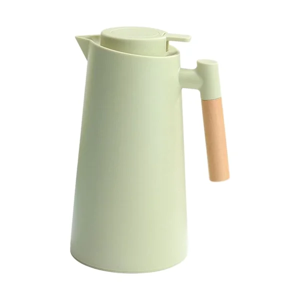 1L Termokande til Kaffe Dobbeltvægget Vakuum Kaffekande Termokande Termokande med Træhåndtag