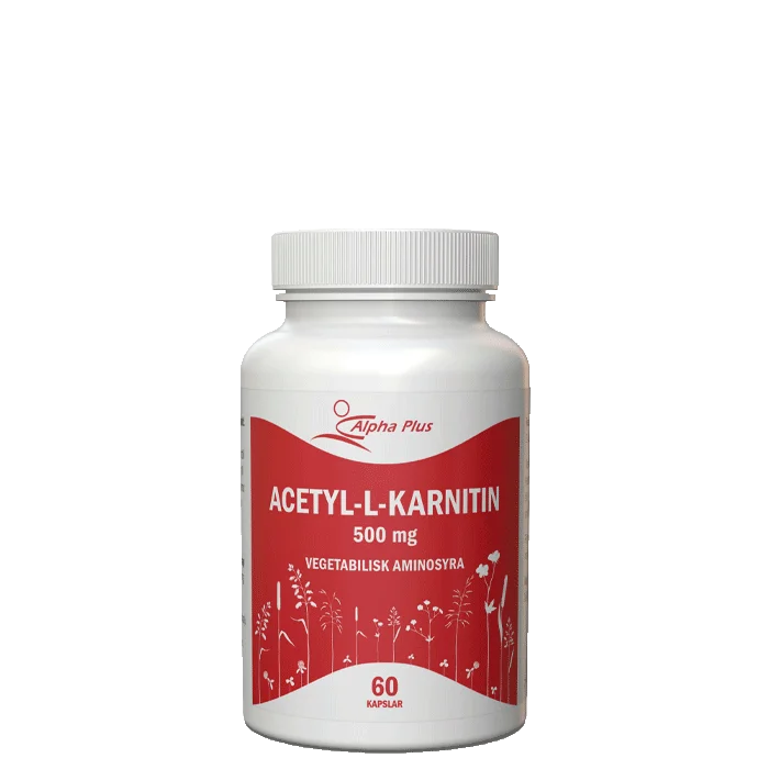 Alpha Plus Acetyl-L-karnitin Vegetabilisk L-karnitin 60 kapslar