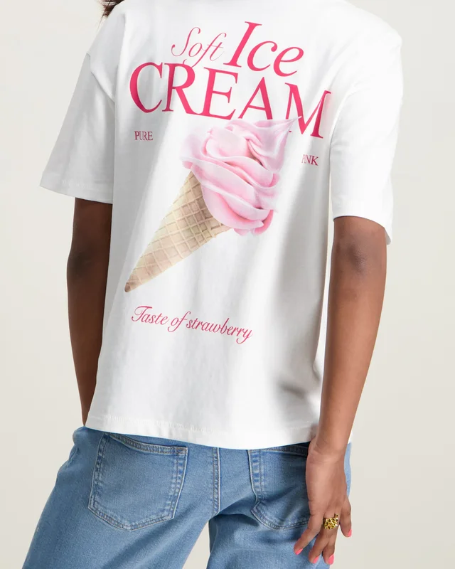 Kids ONLY KOGHELEN LIFE S/S LOOSE TEE Valkoinen T-paidat Tytöt - Kids Brand Store