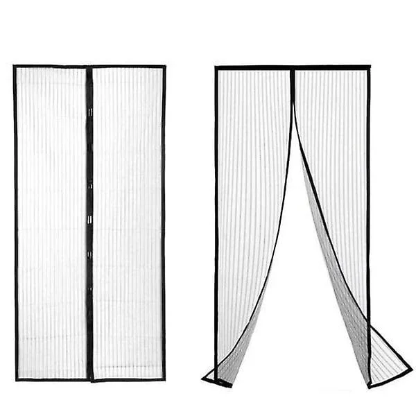 Hyttysverho ovi 80/90/100 Leveys x 210/220 cm Magneettinen hyttysverho Musta