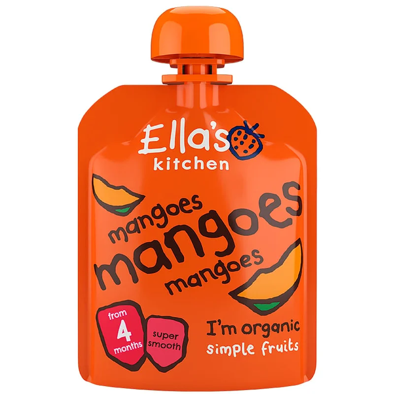 Ella's Kitchen Babymos mango, mango & mango (4 mdr) Ø, Børn & Forældre, Babymad, Babymos