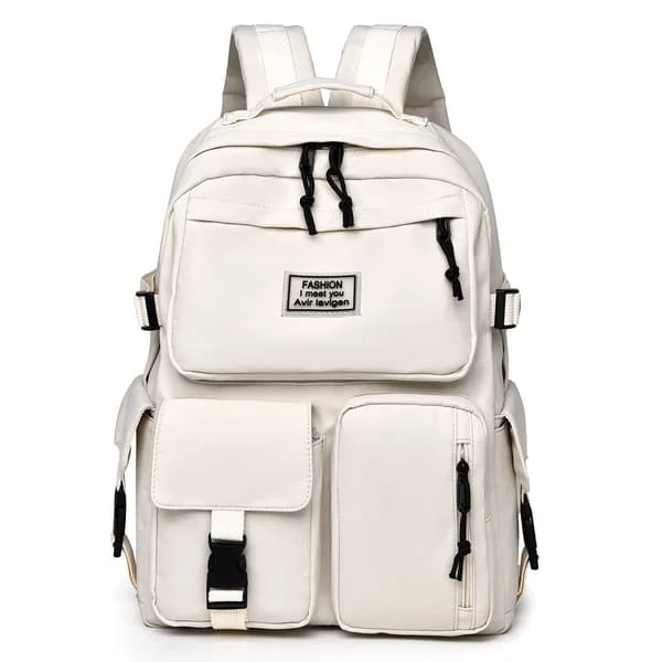 School Bags for Girls Large Capacity Backpack College Multi-Pocket Backpack Waterproof School Backpack Black