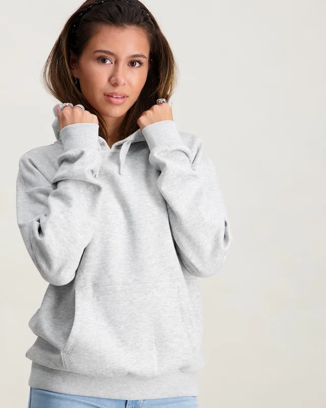 Gina Tricot Young Y oversized hoodie Grijs Hoodies Meisjes - Kids Brand Store