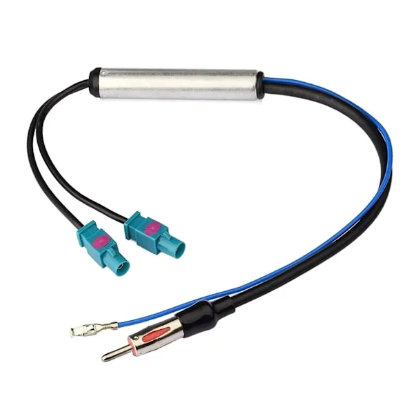 Radioadapter Antenne med forsterker Dobbel Fakra-Din Antenneadapter for VW