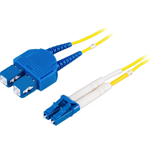 OS2 Fiberkabel, LC - SC, duplex, singlemode, 3m