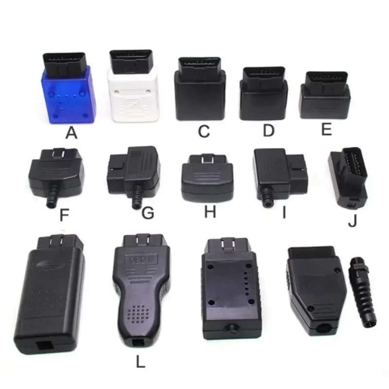 AliExpress - 12 Types Option J1962 connecteur mâle 12V voiture prise de coque OBD avec vis OBD2 16pin OBD bricolage assembler prise d'interface de 