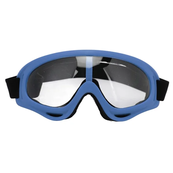 Ski Goggles PC Transparent Lenses UV Protection Windproof Adjustable Headband Snowboard Goggles Men Women Dark Blue Frame