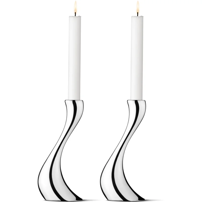Georg jensen COBRA Lysestake 2-pack, Medium' - 'Stål