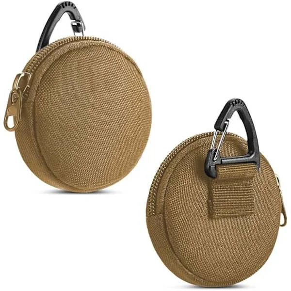 Coin Pouch, Small Coin Purse Keychain, Professional EDC Pocket Accessory Case for Military Bags, Small Wallet for Change