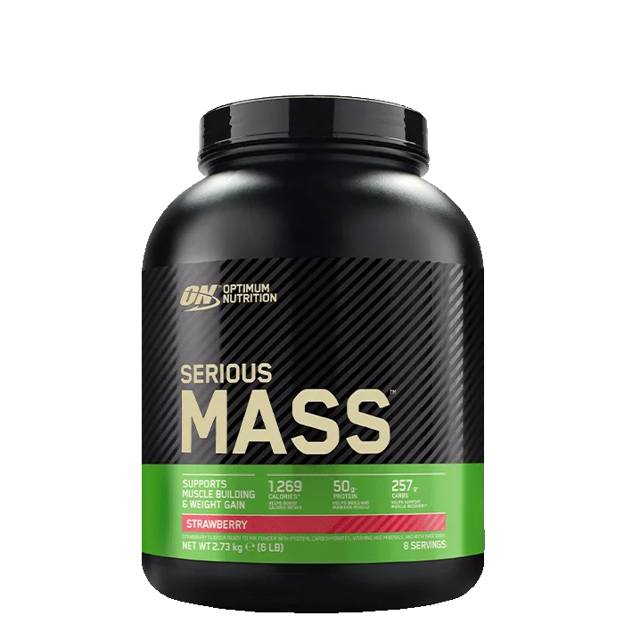 Weight gainer Optimum Nutrition Serious Mass Gainer 2,7 kg, Strawberry - Bodyman.dk
