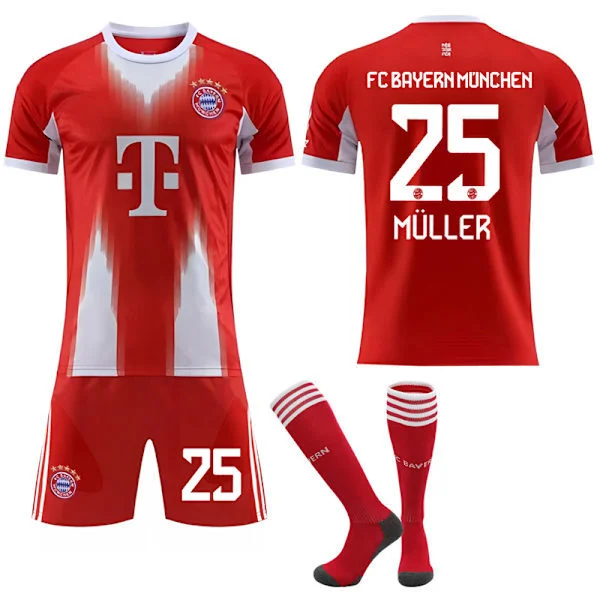 Bayern München Hjemmedrakt 2025-2026 med Sokker, Barn og Voksne, Nr.42 MUSIALA XXL