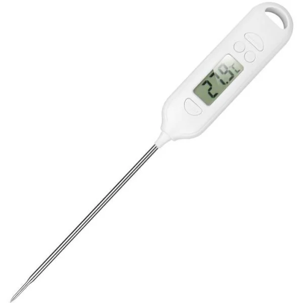 Kødtermometer - Langt stegetermometer - LCD-skærm - Stegetermometer til køkken, grill, barbecue, mad [Energiklasse A] (LGL)