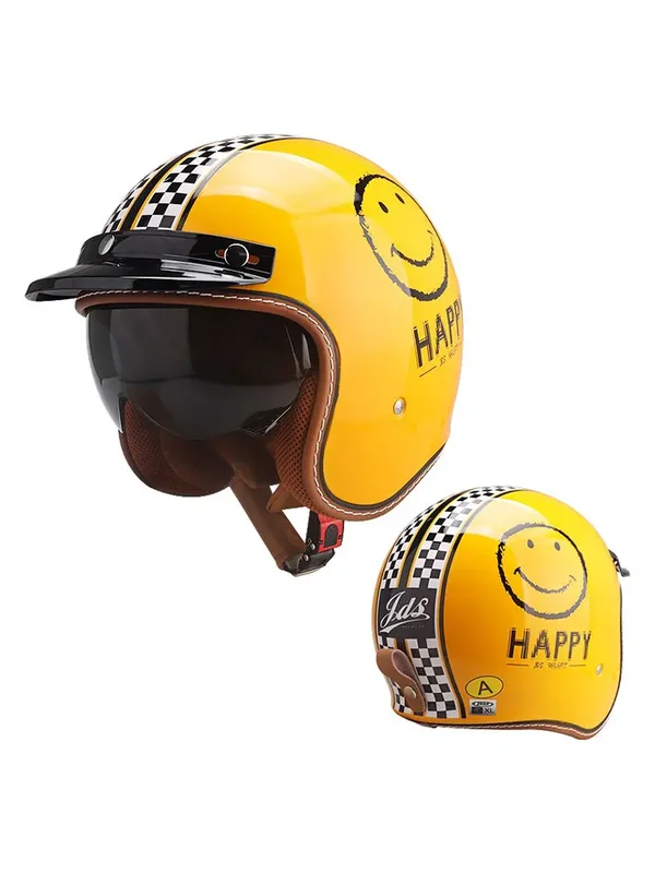 AliExpress - DOT Retro Open Face Motorradhelme für Moto Racing Moped Scooter Vintage 3/4 Jethelm Erwachsene Männer Frauen Open Face Helm