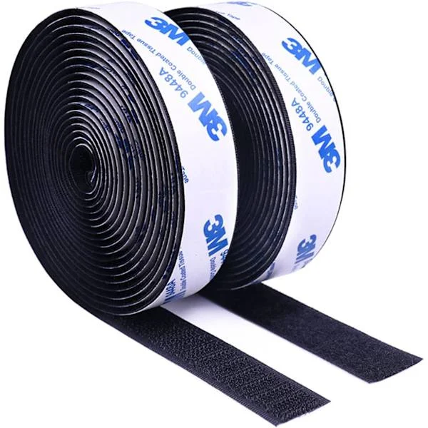 3M Självhäftande Kardborreband, Kraftigt Kardborreband Monteringsband Fästband - 2CM * 3M
