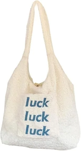 Tote Bag Estetisk Tilbehør Fluffy Tote Bag Lodden Håndveske Tilbehør Fluffy Håndveske Estetisk Tote Bag