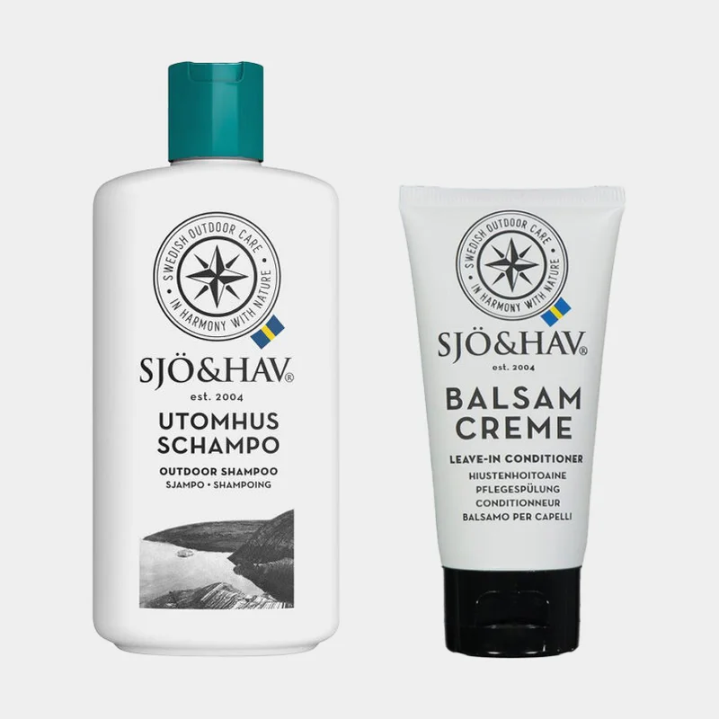 Suolavesishampoo Sjö & Hav Ulkosampoo, 200 ml + Hoitoaine Sjö & Hav Hoitoaine Creme Leave-In, 50 ml