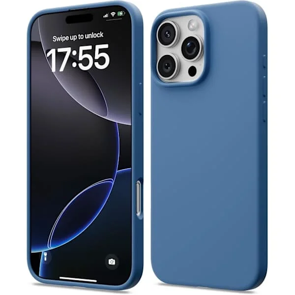 iPhone 16 Pro Case Liquid Silicone, Shockproof Case Compatible with iPhone 16 Pro Case Soft, Full Protection Case (Blue) Blue iPhone 16 Pro Blu