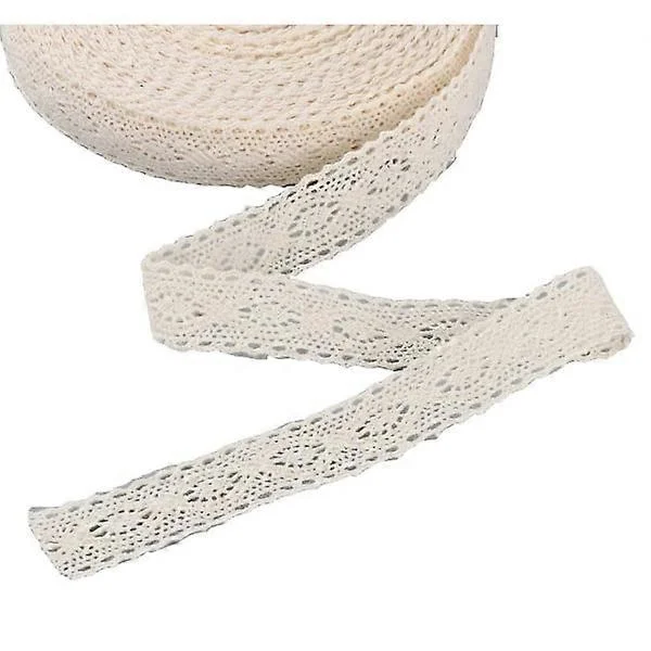 12 Rolls Cotton Lace Ribbon in Various Sizes Vintage Crochet Lace Trim for Wedding Christmas Decorations Gift Wrapping