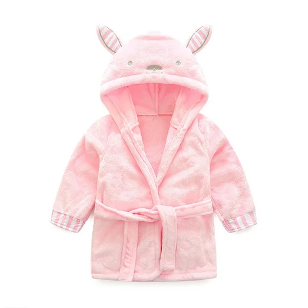 Baby Badrock med Huva Pojkar Flickor Badrock för Barn 3-4 År, Rosa