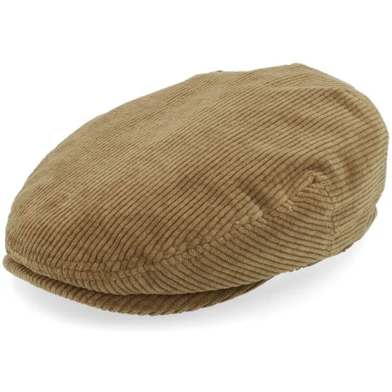 Lierys - Beige - flatcap - Cap - Driver Cap Corduroy Beige Flat Cap - Hatstore