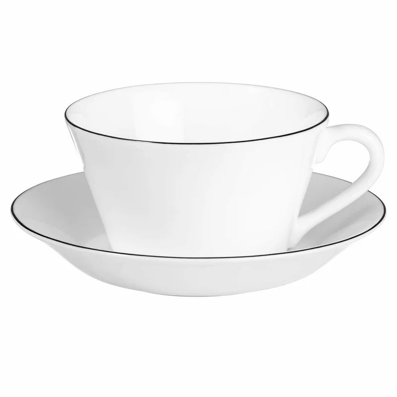Gustavsberg Natur Snövit tekopp med fat, 250 ml | Dukning & Servering > Muggar & Koppar > Kopp med fat | Bagaren och Kocken